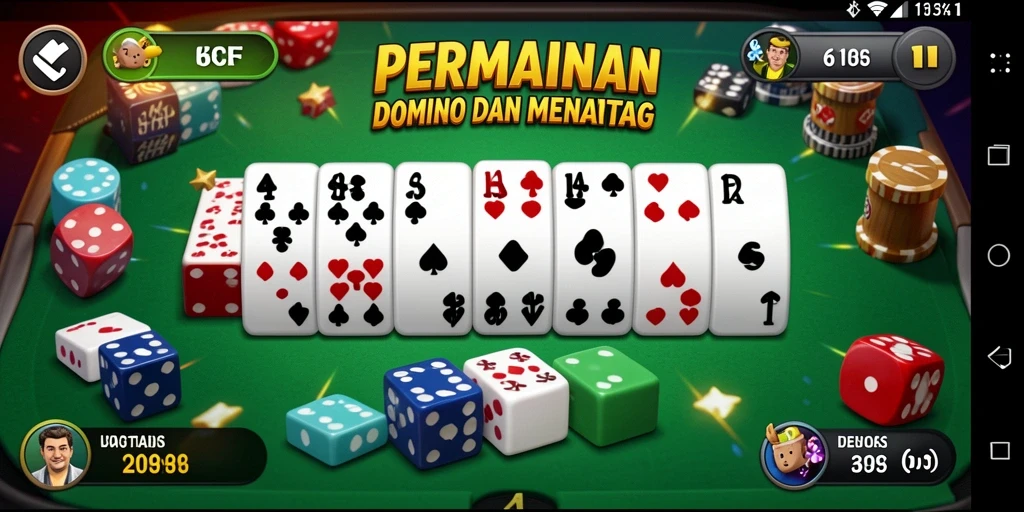Tampilan gameplay Domino yang menarik dan seru di 6CF.