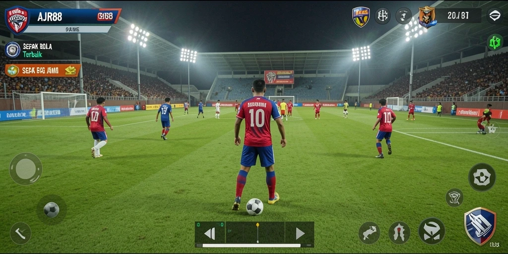 Gameplay seru dan kompetitif dalam AJR88, ditampilkan secara vivid.