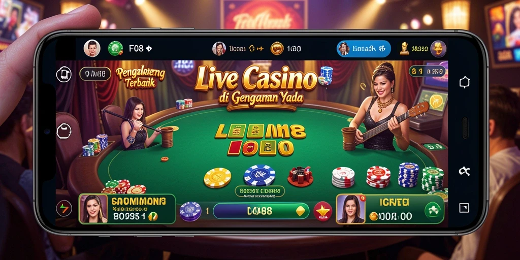 Tampilan gameplay mendebarkan dalam aplikasi Live Casino F08.
