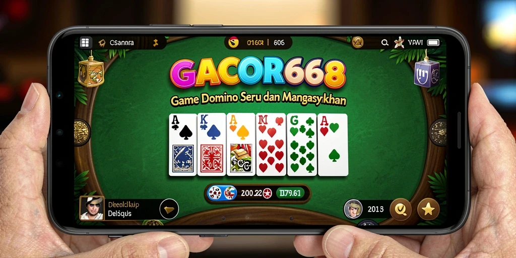 Screenshot utama GACOR668 menampilkan gameplay seru Domino.