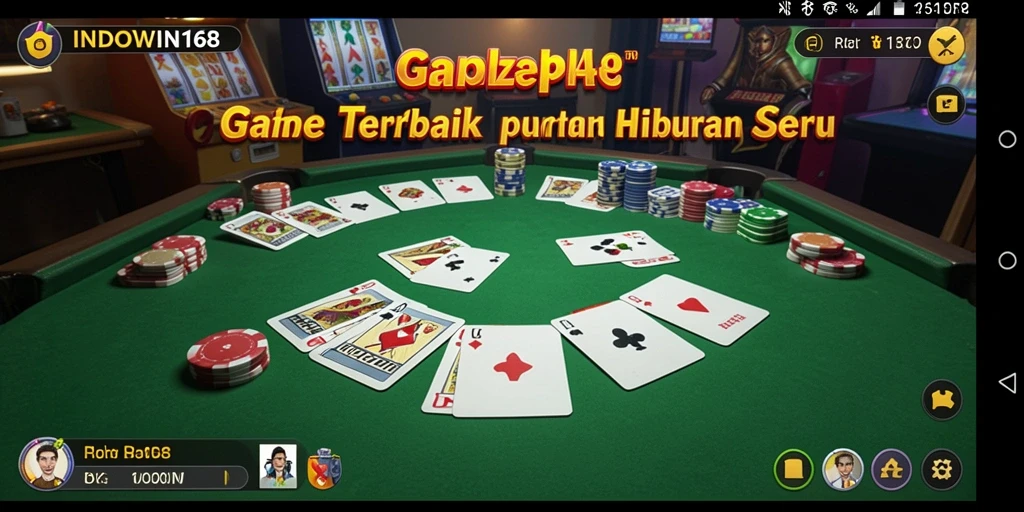 Tampilan menarik dari gameplay Gaple di INDOWIN168.