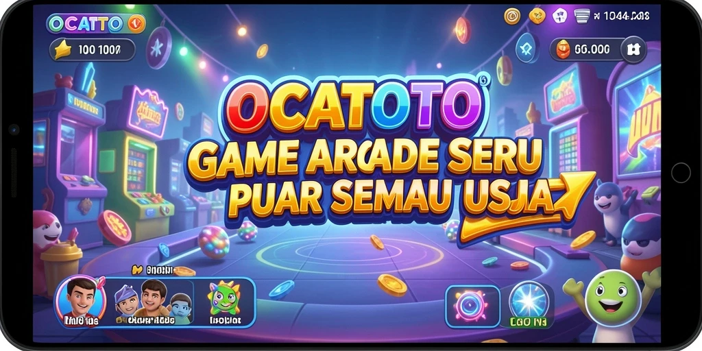 Tampilan menarik dari gameplay OCATOTO yang penuh warna.