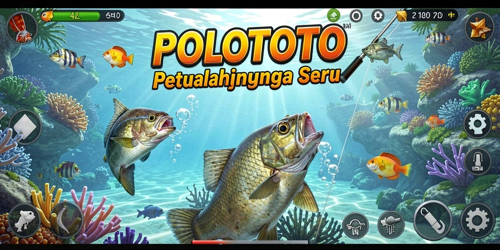 Menampilkan gameplay memancing yang seru dan interaktif.