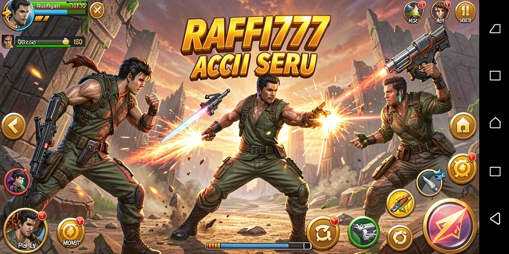 Screenshot gameplay RAFFI777 menunjukkan aksi seru dan menegangkan.