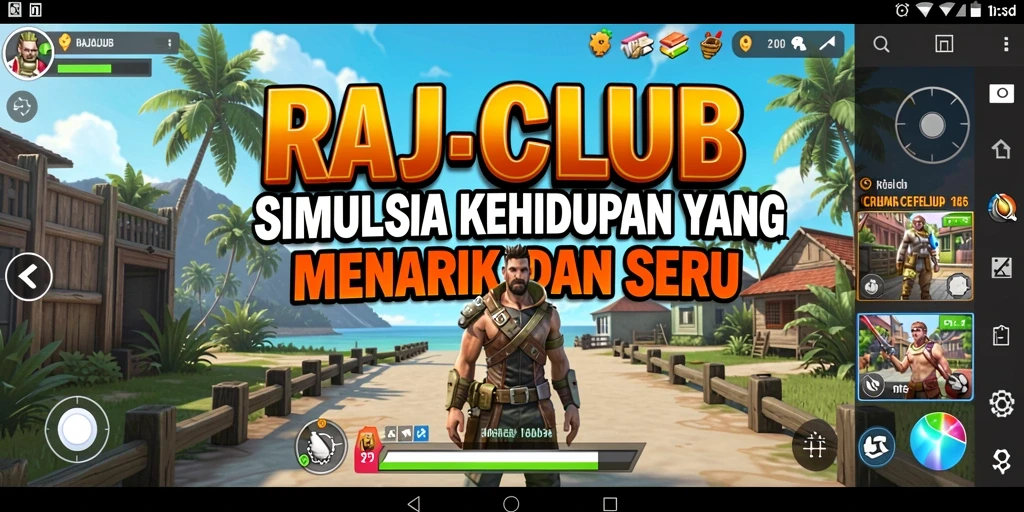Tampilan gameplay RAJACLUB yang penuh warna dan interaktif.