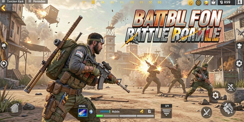 Tampilan gameplay RP99 yang mendebarkan dan menegangkan saat bertempur.