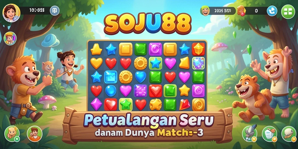 Tampilan gameplay SOJU88 yang seru dan penuh warna.