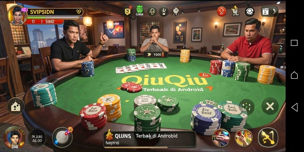 Tampilan menarik dari gameplay QiuQiu di SVIPSIDN.