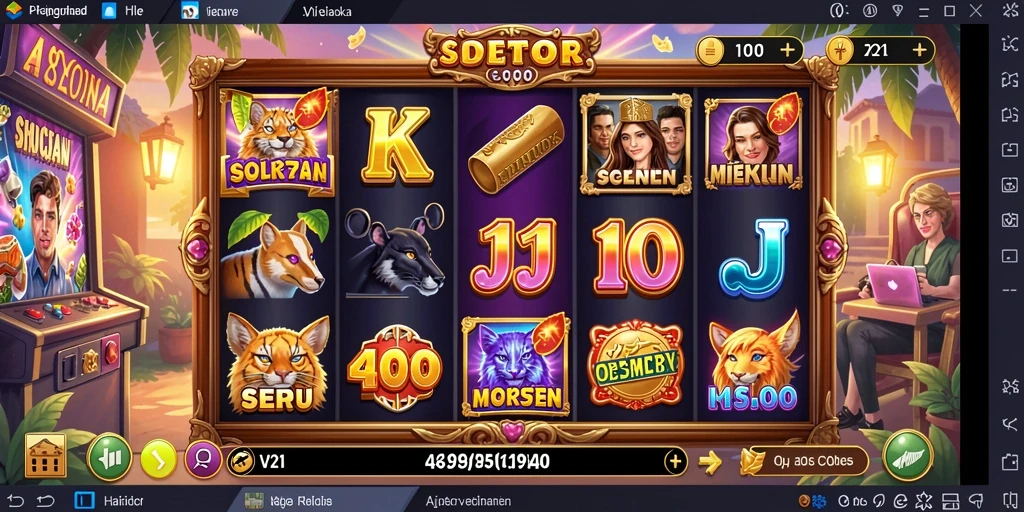 Screenshot menampilkan gameplay seru dari V21 dengan fitur slot yang menarik.
