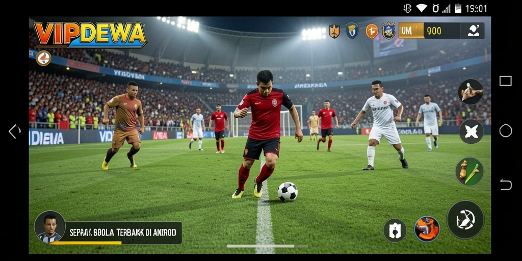 Tampilan gameplay menarik dari VIPDEWA dengan aksi sepak bola seru.